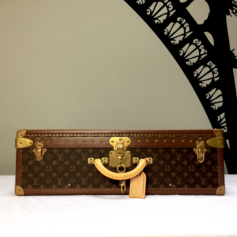 Antique Louis Vuitton Travel Suitcase Vanity Case With Key Luxury Luggage